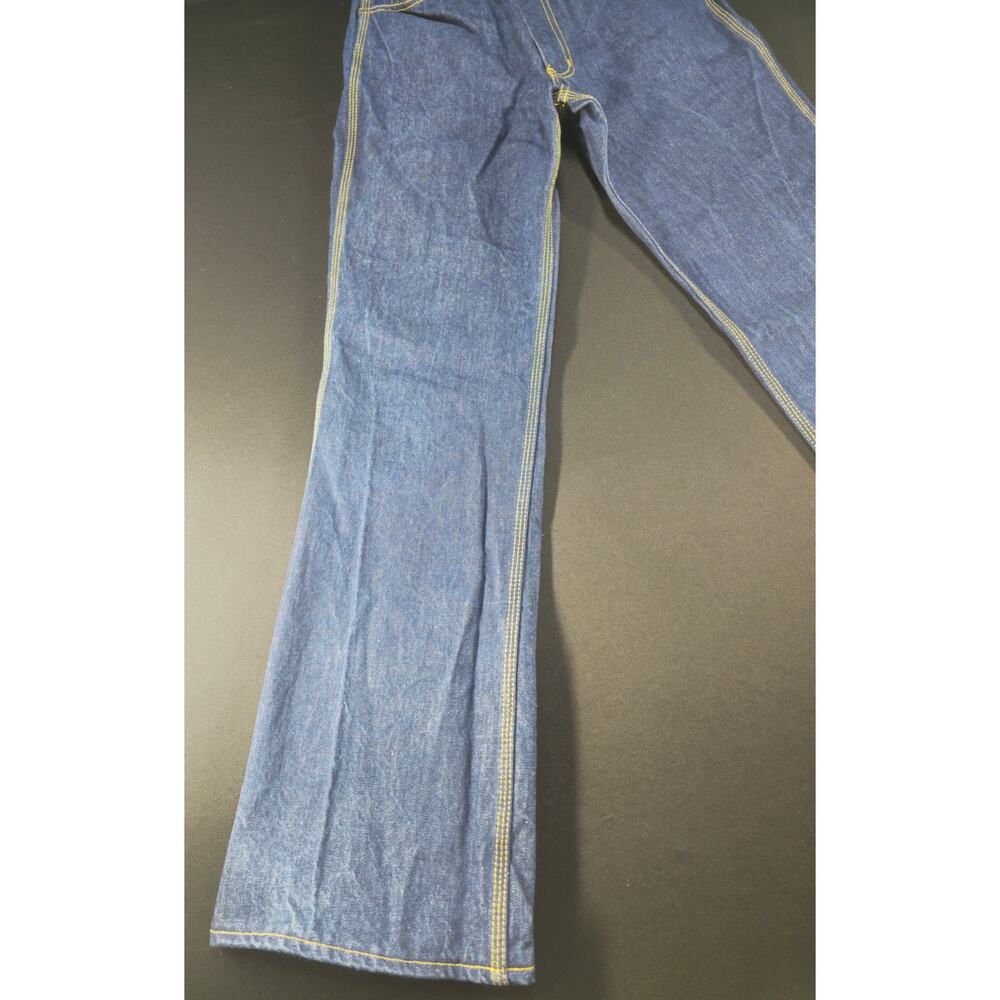 Vintage Hash Jeans Dark Wash Flare Leg Denim Star Pocket High Rise Trousers 27 - Picture 3 of 16